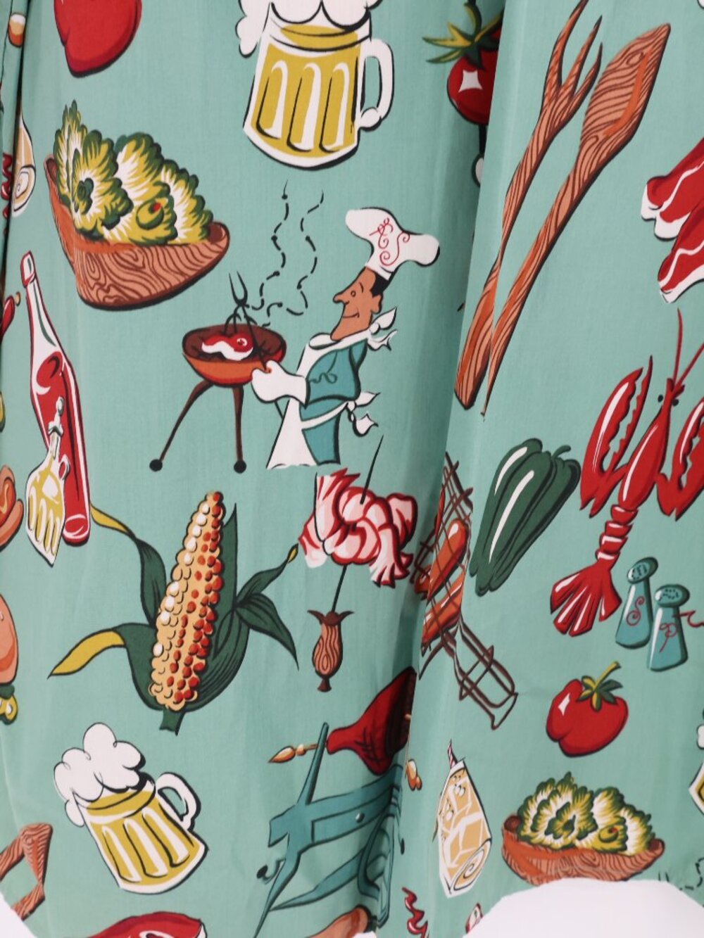 Vintage Reyn Spooner Hawaiian Shirt Men XL Born to Grill Chef Summer BBQ Cookout - Picture 6 of 11